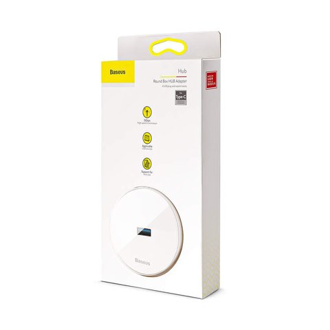 USB-хаб Baseus C30C-03, USB тип-C, USB тип-A, USB 3.0 тип-A, micro-USB тип-B, белый, 4 порта, #CAHUB-G02 Превью 2