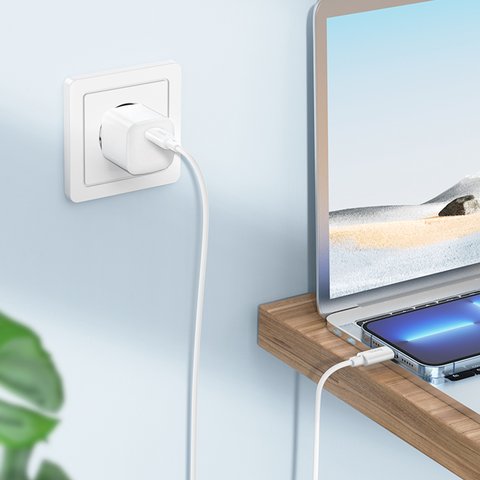 USB кабель Hoco X88, USB тип-C, Lightning, 100 см, 20 Вт, білий, #6931474783295 Прев'ю 1