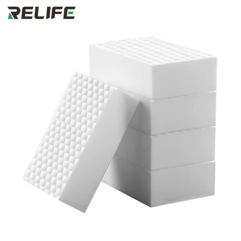 Губка RELIFE RL-080 PRO, для очищення, меламінова, 100 мм, 70 мм, 30 мм Прев'ю 1