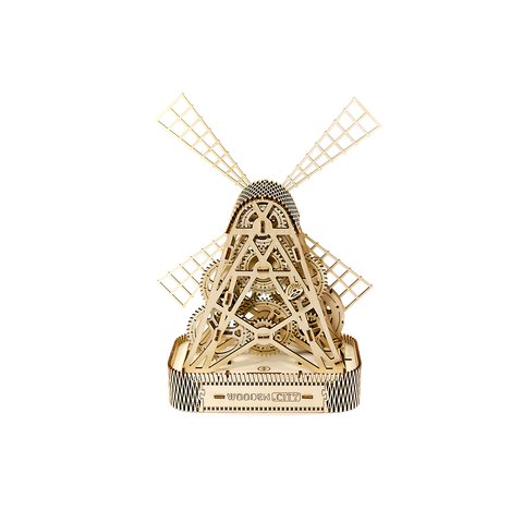 Деревянный механический 3D-пазл Wooden.City Мельница Превью 3
