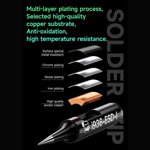 Soldering Iron Tip Mechanic i936-ESD-I, (antistatic, for lead-free soldering, 10 pcs.) Preview 3