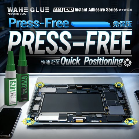 Glue 2UUL G201, (transparent, quick drying, for gluing back covers, for display frames, 20 ml, 20-50s) Preview 3