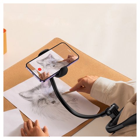 Holder Baseus ComfortJoy Series, (on neck, desktop, black) #LUGB000001 Preview 3