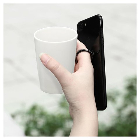 Holder Baseus Privity, (ring, adhesive base, black, metal) #SUMQ-01 Preview 2