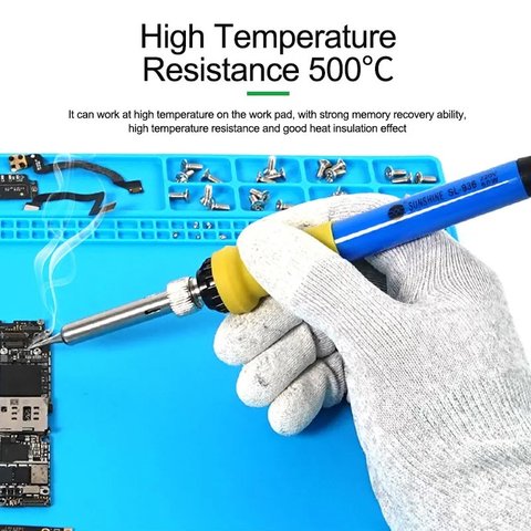 Insulation Mat RELIFE RL-004A, (heat resistant, antistatic, 355 mm, 250 mm, with cells) Preview 1