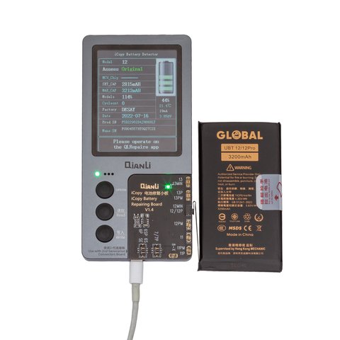 Batería Mechanic puede usarse con Apple iPhone 12, iPhone 12 Pro, Li-Polymer, 3.83 V , 3200 mAh, mayor capacidad, original IC Vista previa  1