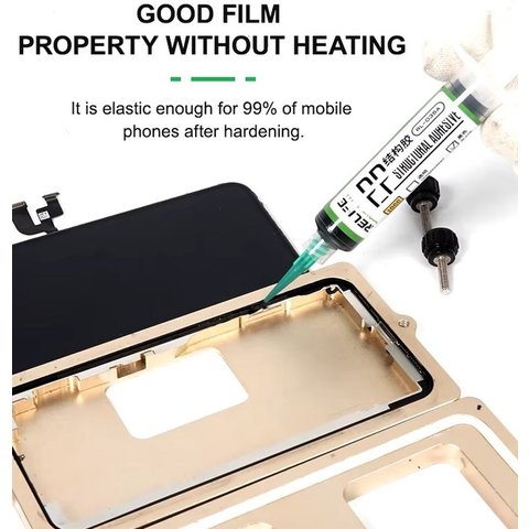 Adhesivo RELIFE RL-035A, poliuretano, negro, para pegar tapas traseras, para marcos de pantalla, 10 ml Vista previa  4