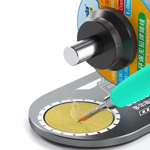 Soporte para cautines Mechanic RS5, con virutas para limpiar la punta, con un organizador Vista previa  3