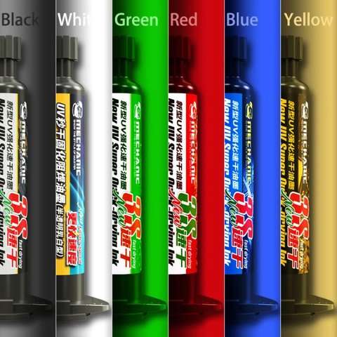 Máscara de soldadura Mechanic SU3, amarillo, 10 ml, UV Vista previa  4