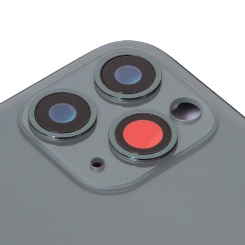 Корпус для iPhone 11 Pro Max, зелений, з тримачем SIM-карти, з боковими кнопками, matte midnight green Прев'ю 1