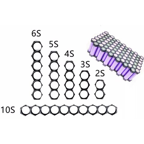 Кріплення для акумуляторів 18650, сота, 1x5 Прев'ю 1