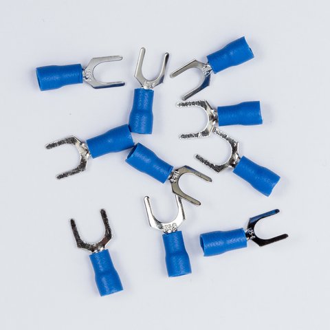 Наконечник SV1.25-6, 6 мм, вилковий, ізольований, синій, 10 шт., 0,5-1,5 мм² Прев'ю 1