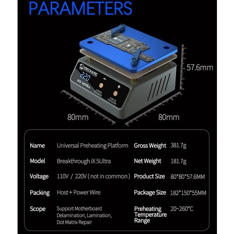 Платформа для попереднього підігріву Mechanic iX5 Ultra, 40-260°С Прев'ю 1