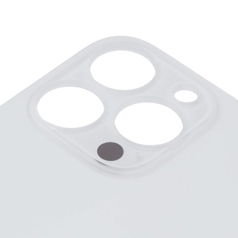 Задняя панель корпуса для iPhone 13 Pro Max, серебристая, белая, не нужно снимать стекло камеры, Original (PRC), Silver, big hole Превью 1