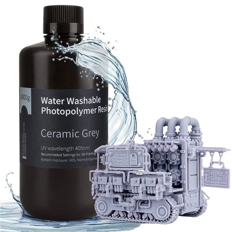 Фотополимерная смола для 3D-принтера ELEGOO Ceramic Grey (водосмываемая), 1 кг Превью 1