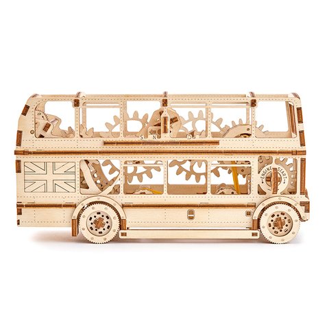 Mechanical 3D Puzzle Wooden.City London Bus Preview 3